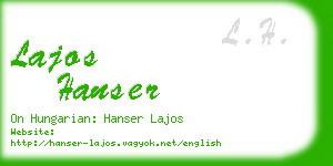 lajos hanser business card